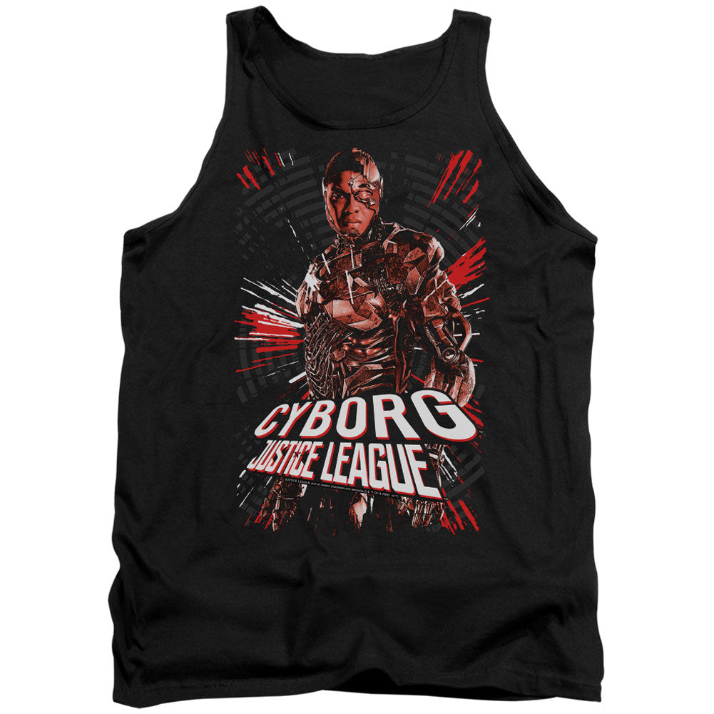 Justice League Cyborg Mens Tank Front