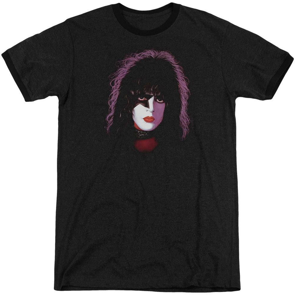 KISS Paul Stanley Cover Adult Ringer T-shirt Front
