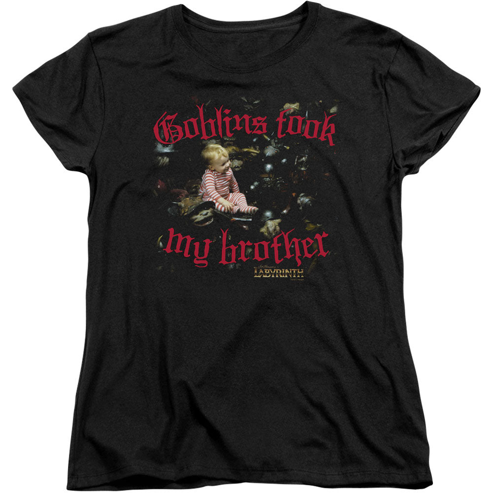 Labyrinth Goblins Took My Brother Junior Top Front