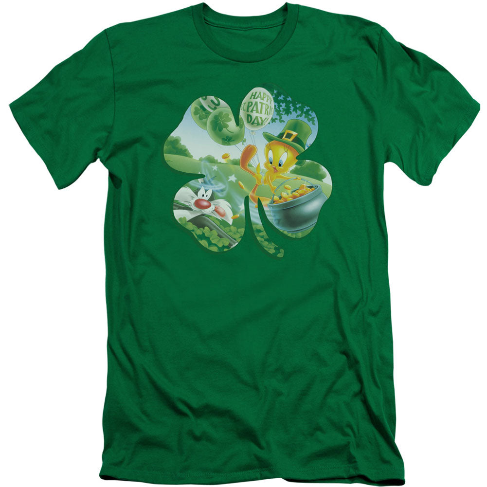 Looney Tunes Tweety Shamrock Adult Slim Fit Slim Fit T-shirt Front