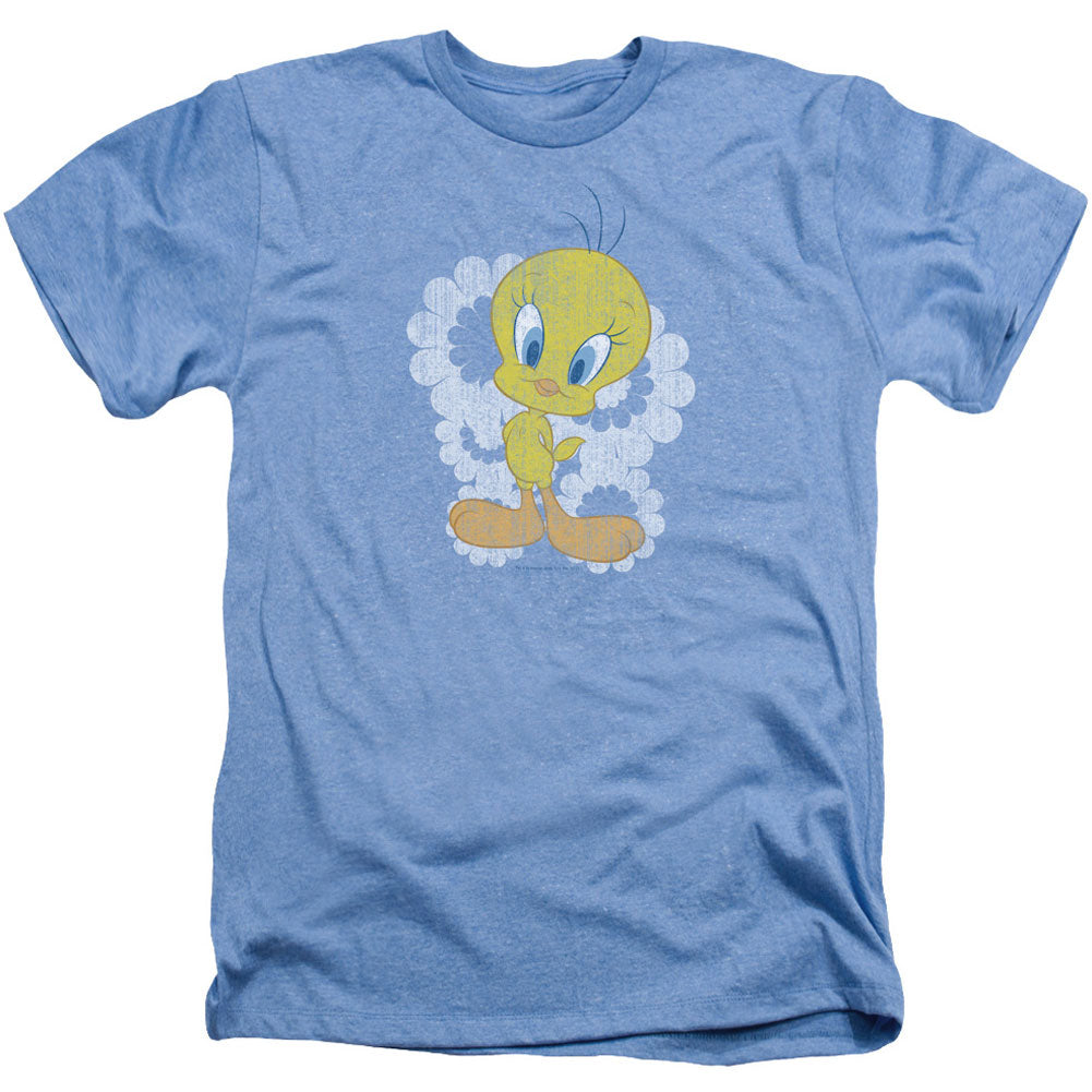 Looney Tunes Retro Tweety Adult Heather 40% Poly T-shirt Front