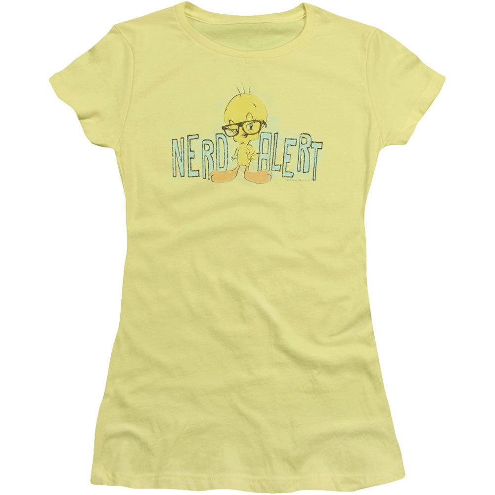 Looney Tunes Nerd Alert Cap Sleeve Junior Top Front