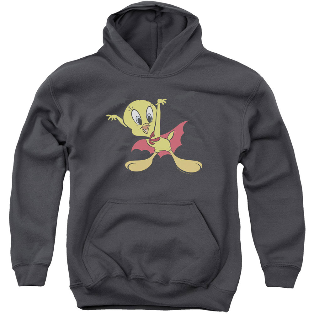 Looney Tunes Vampire Tweety Youth 50% Poly Hooded Sweatshirt Front