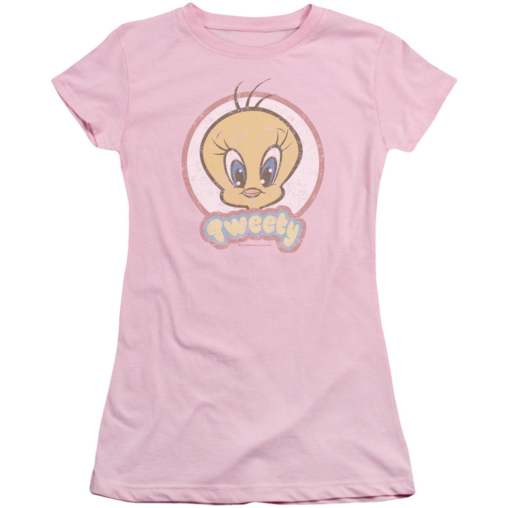 Looney Tunes Retro Tweety Cap Sleeve Junior Top Front