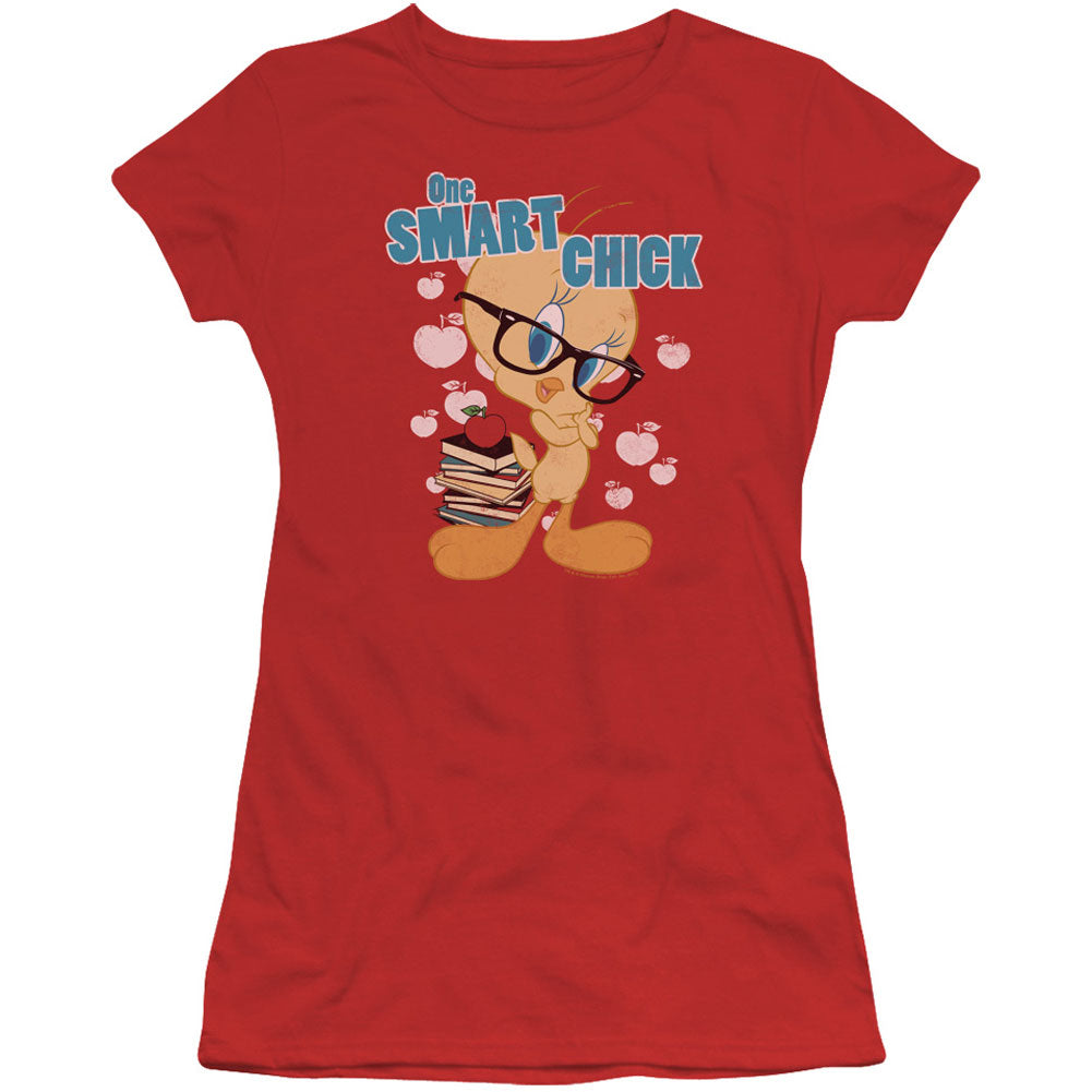 Looney Tunes One Smart Chick Cap Sleeve Junior Top Front