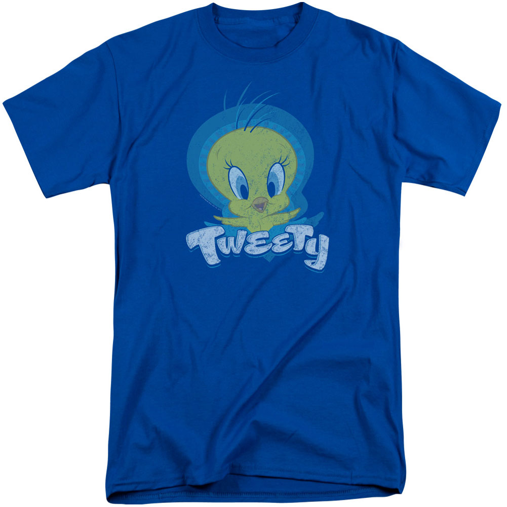 Looney Tunes Tweety Swirl Adult Tall T-shirt Tall Front