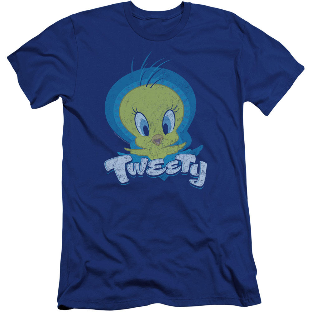 Looney Tunes Tweety Swirl Premium Canvas Brand Slim Fit T-shirt Front