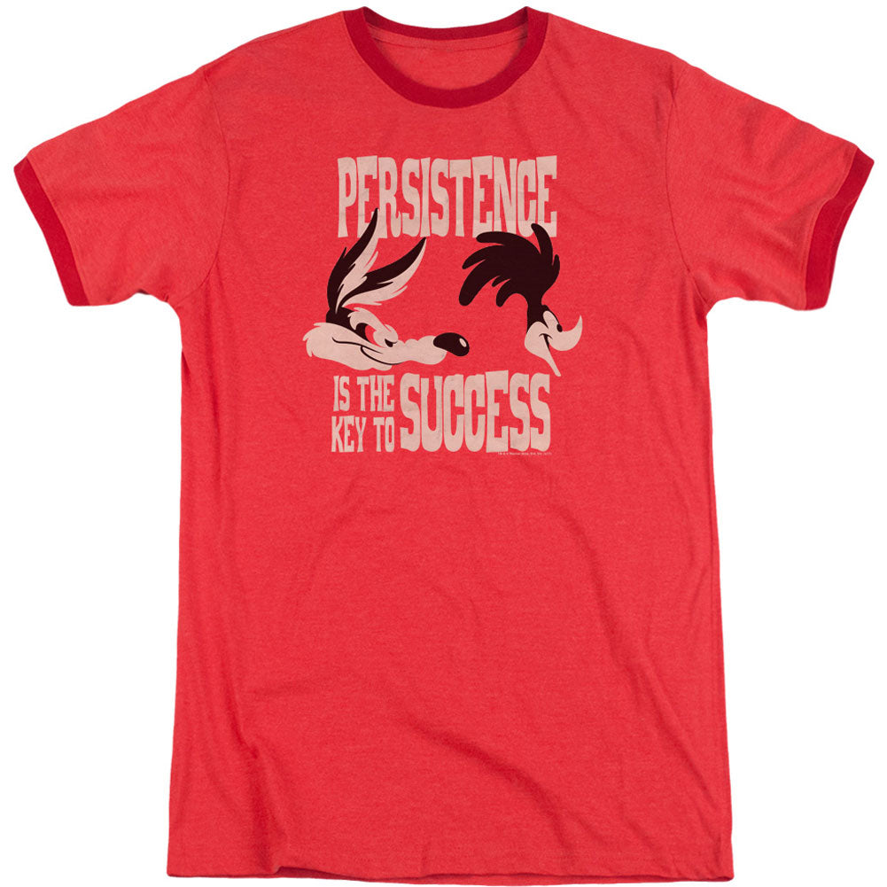 Looney Tunes Persistence Adult Ringer T-shirt Front