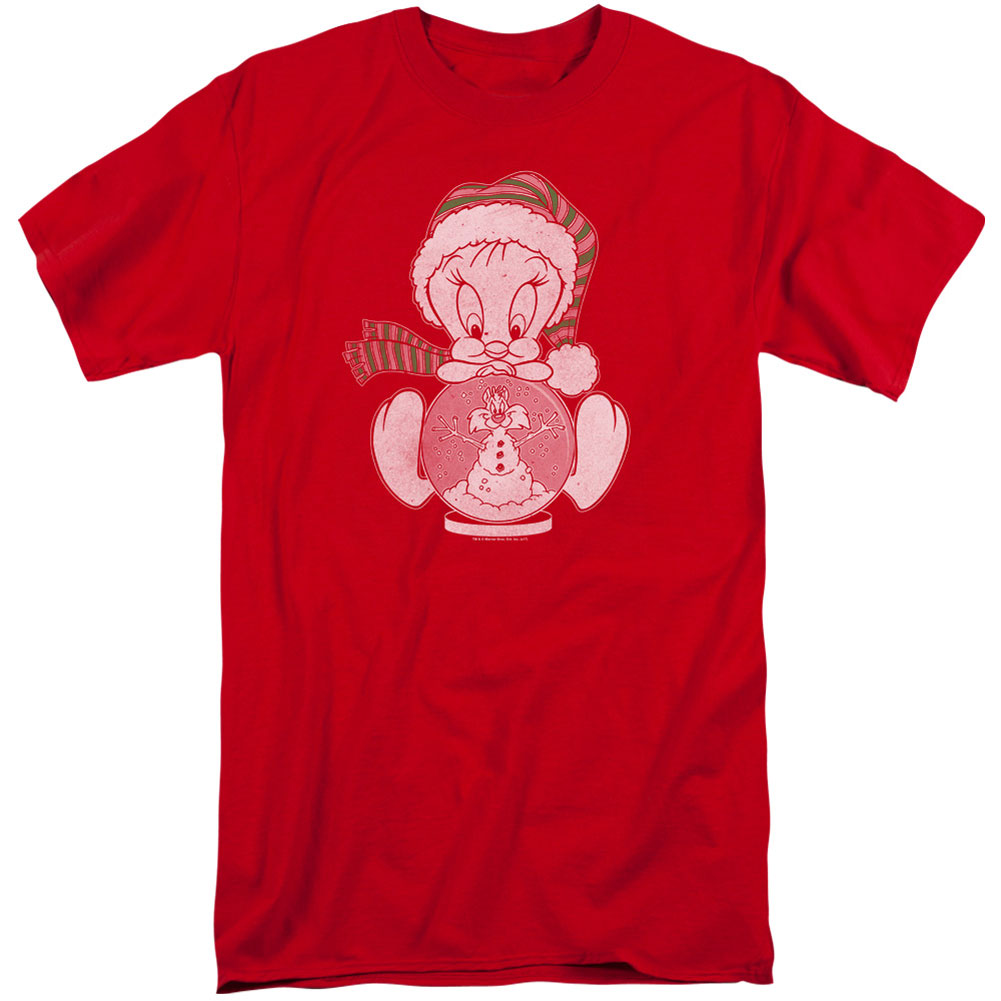 Looney Tunes Tweey Globe Adult Tall T-shirt Tall Front