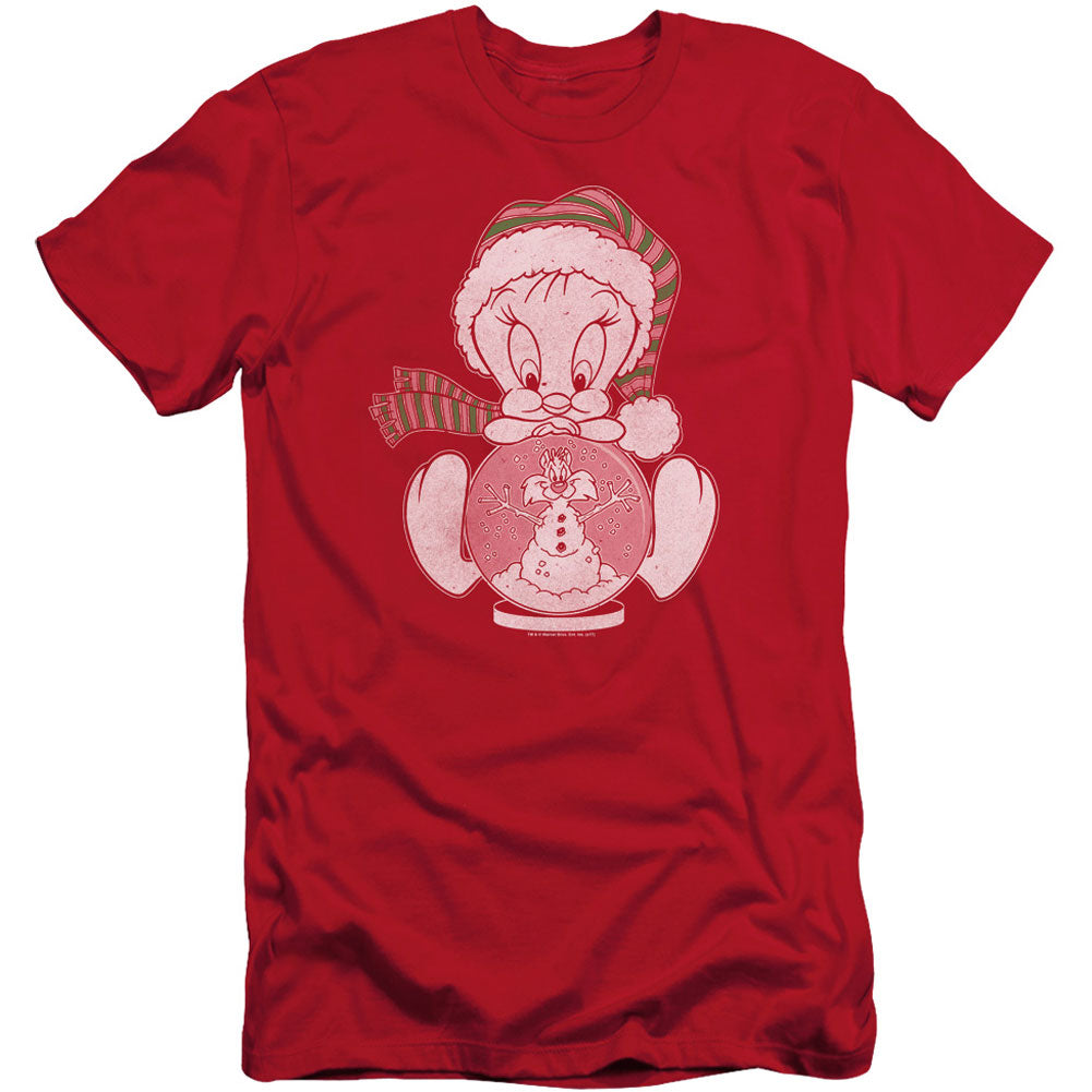 Looney Tunes Tweey Globe Adult Slim Fit Slim Fit T-shirt Front