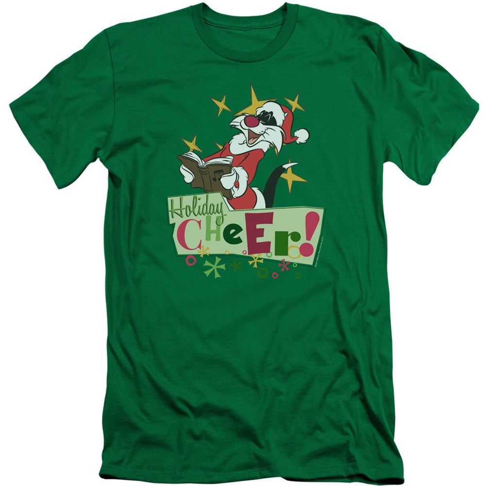 Looney Tunes Cheer Sylvester Adult Slim Fit Slim Fit T-shirt Front