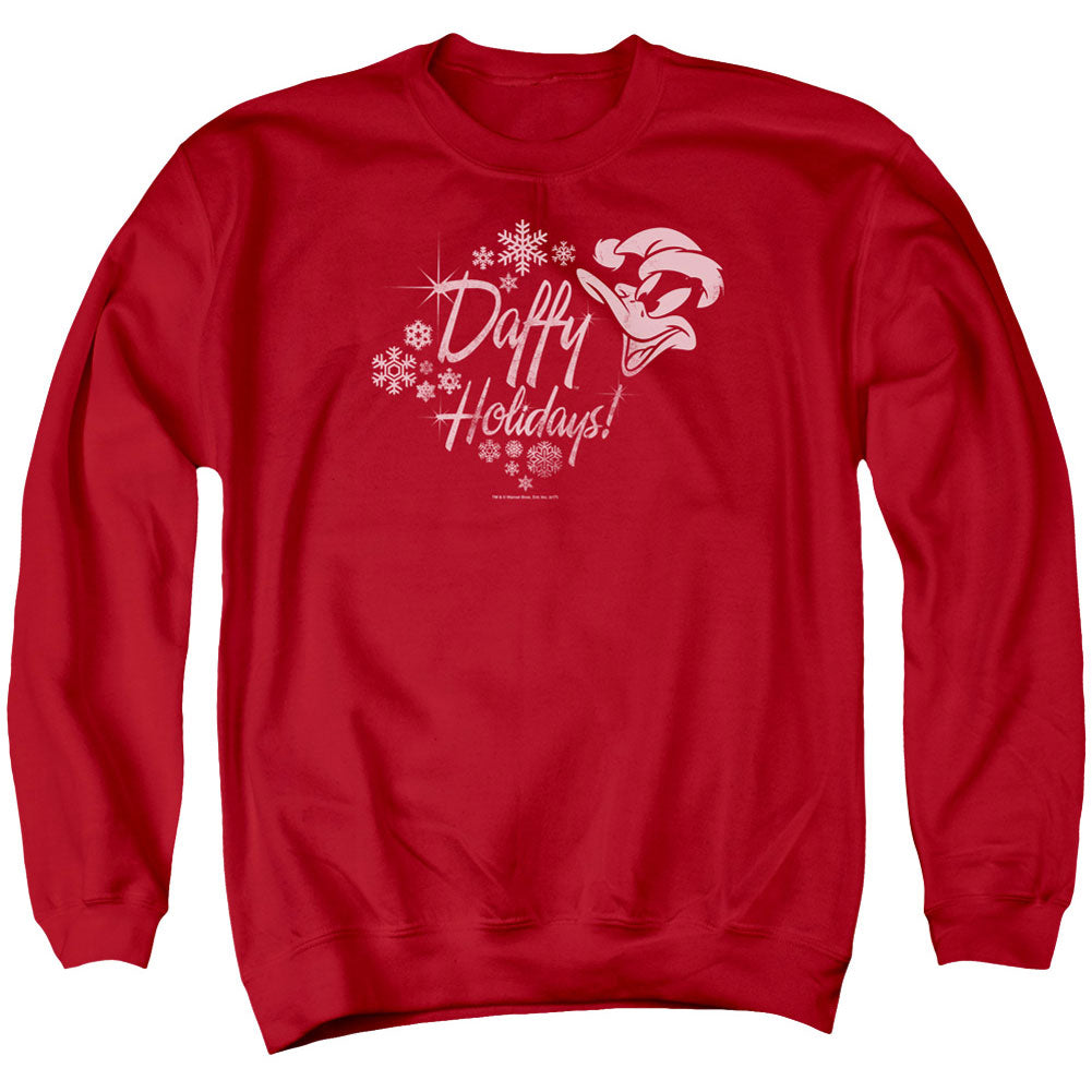 Looney Tunes Daffy Holidays Adult Sweatshirt Front
