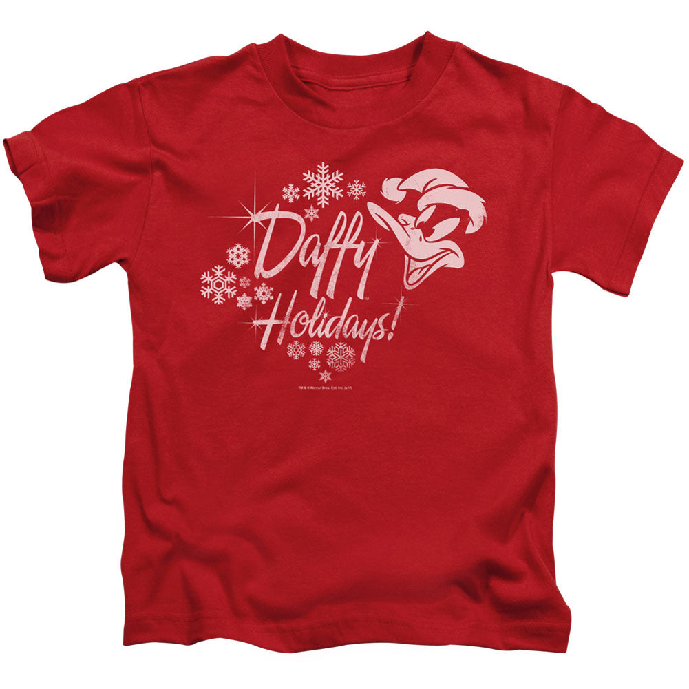 Looney Tunes Daffy Holidays Juvenile Childrens T-shirt Front
