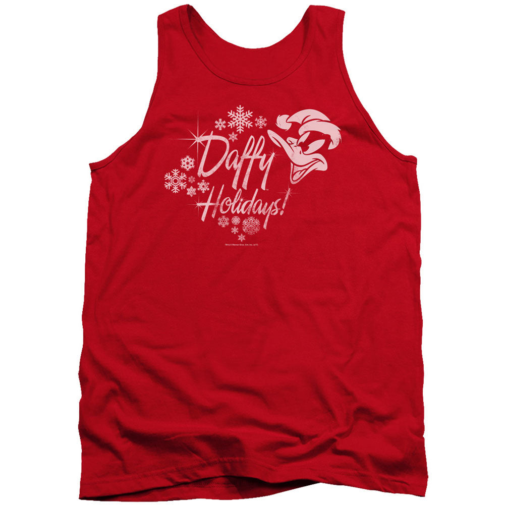 Looney Tunes Daffy Holidays Mens Tank Front
