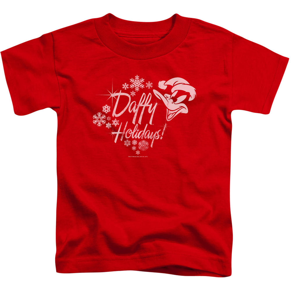 Looney Tunes Daffy Holidays Toddler Childrens T-shirt Front