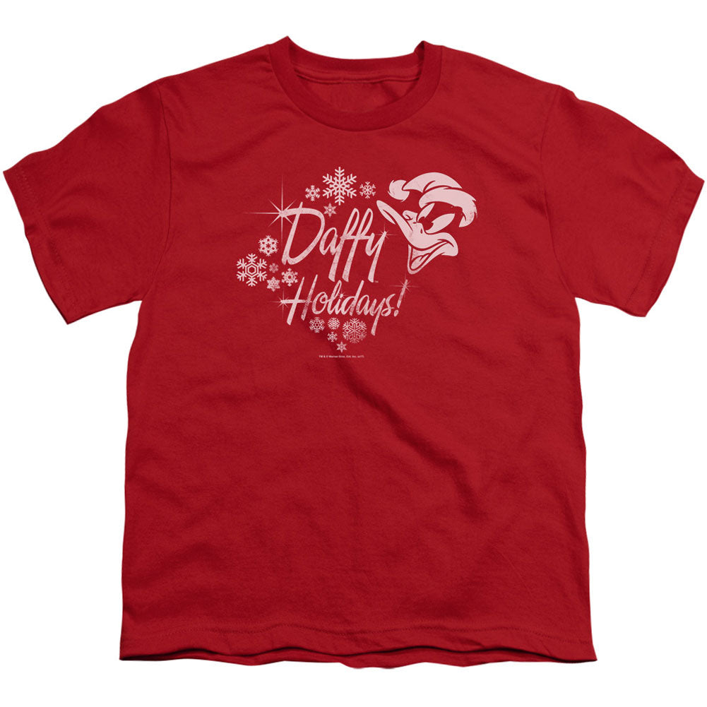 Looney Tunes Daffy Holidays Youth T-shirt Front