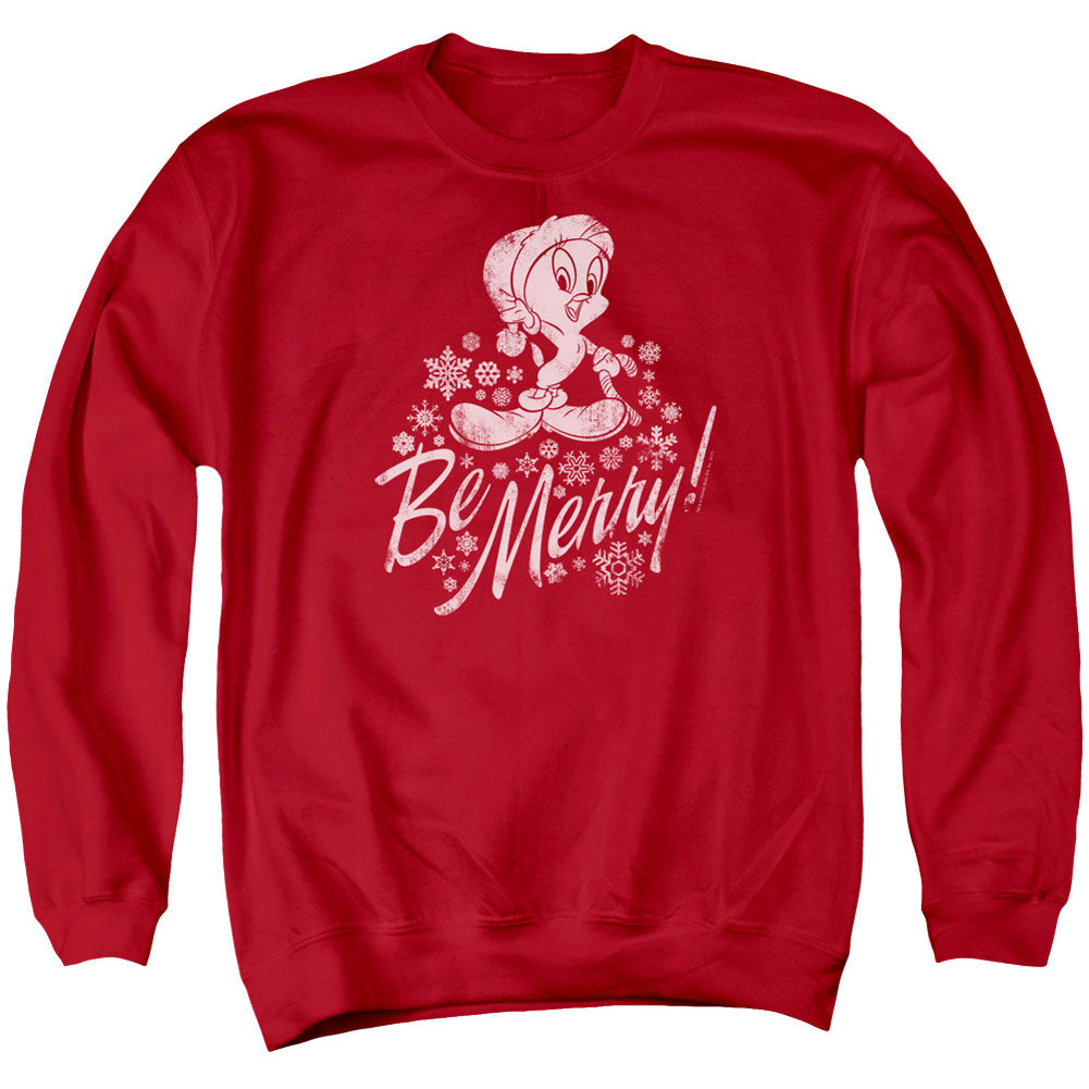 Looney Tunes Merry Tweety Adult Sweatshirt Front
