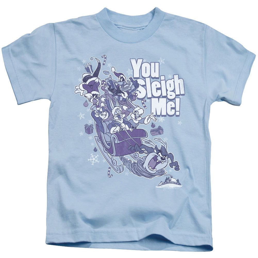 Looney Tunes You Sleigh Me Juvenile Childrens T-shirt Front