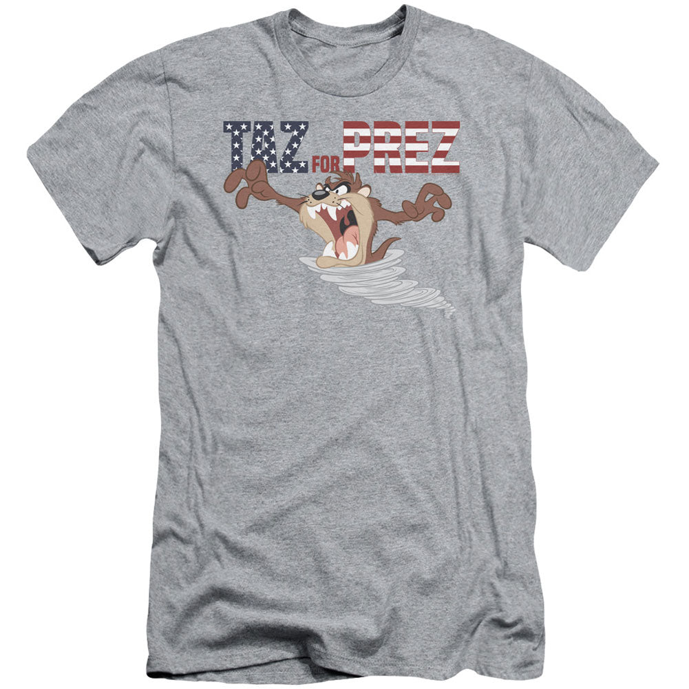 Looney Tunes Taz For Prez 3 Adult Slim Fit Slim Fit T-shirt Front