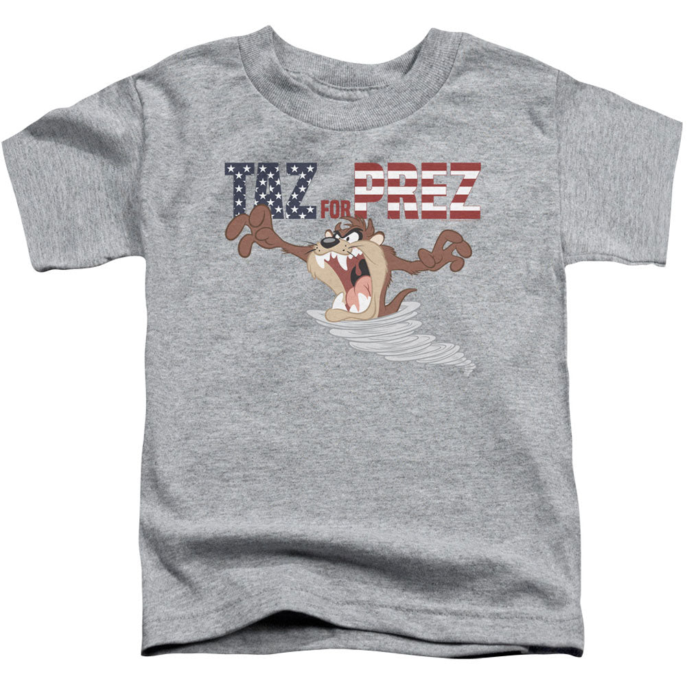 Looney Tunes Taz For Prez 3 Toddler Childrens T-shirt Front