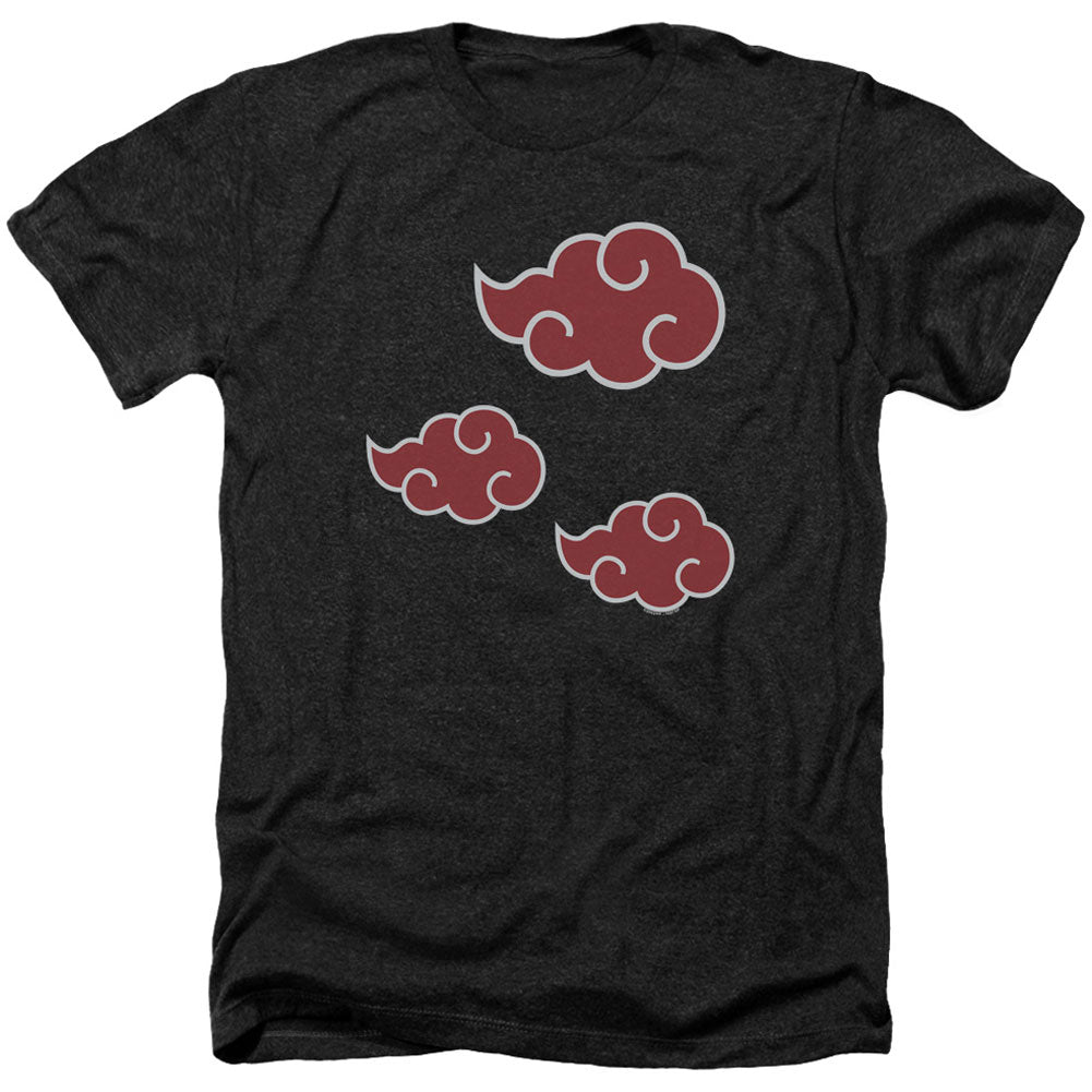 Naruto Akatsuki Clouds Adult Heather 40% Poly T-shirt Front