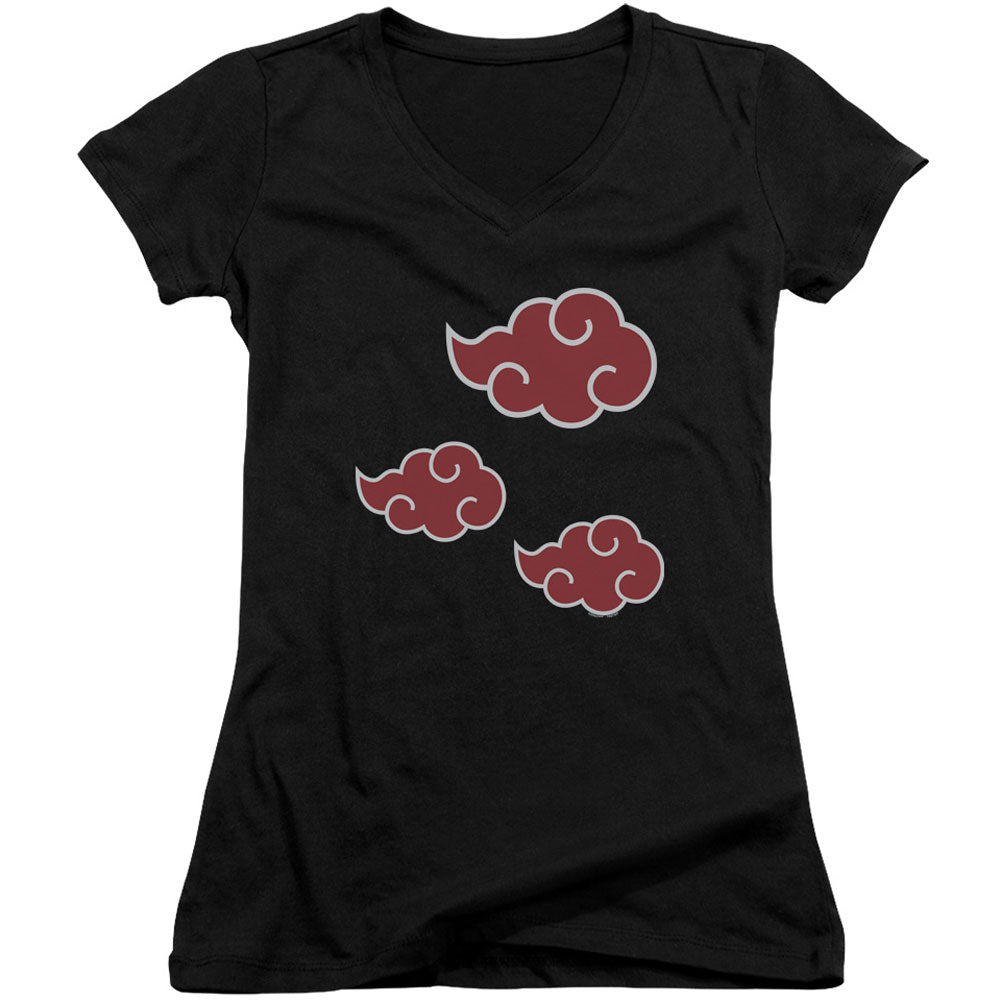 Naruto Akatsuki Clouds V-Neck Junior Top Front