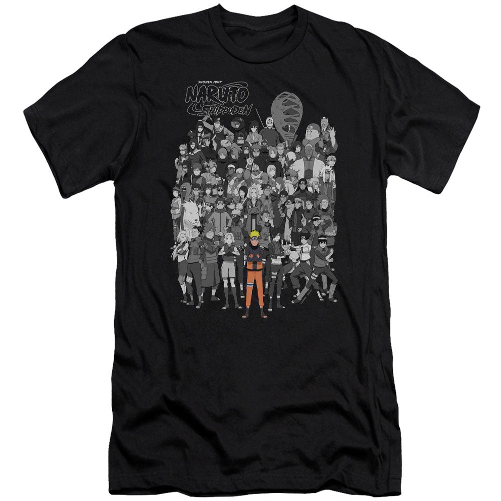 Naruto Characters Premium Canvas Brand Slim Fit T-shirt Front