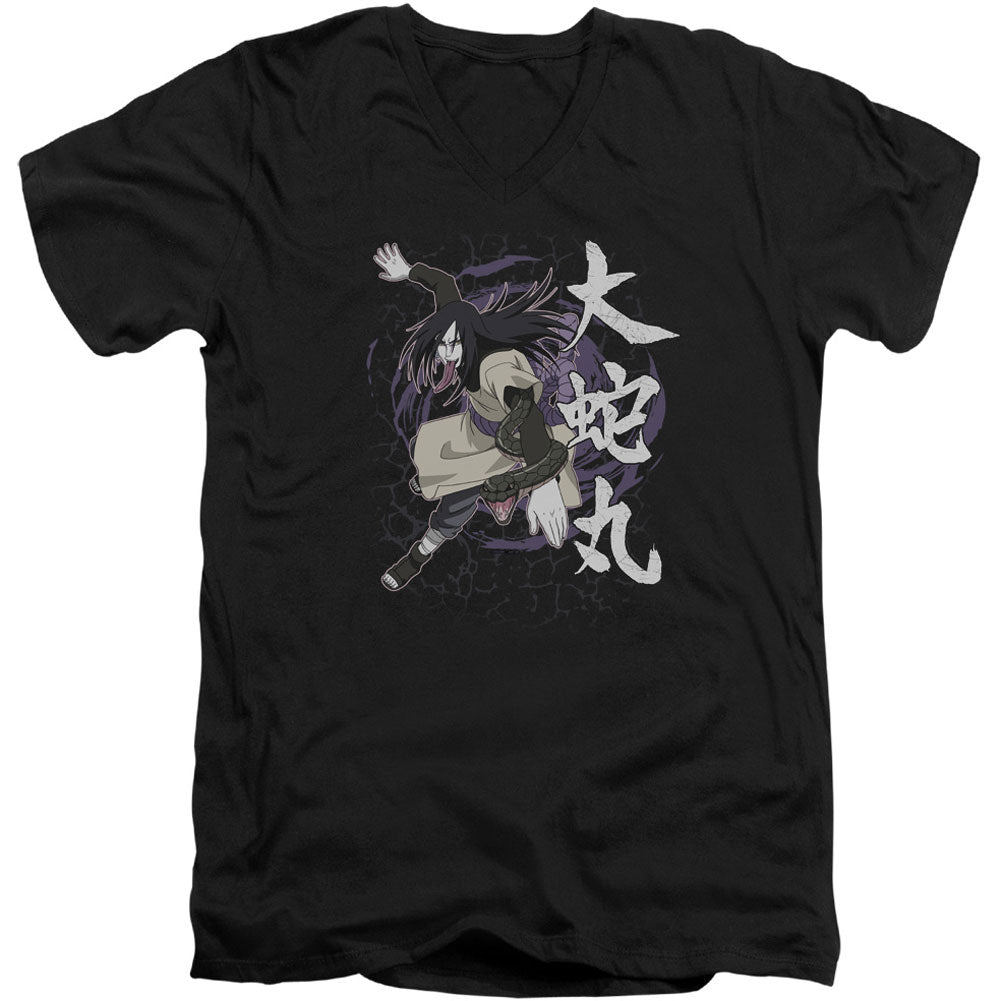 Naruto Leaves Headband Adult V-Neck Slim Fit T-shirt Front