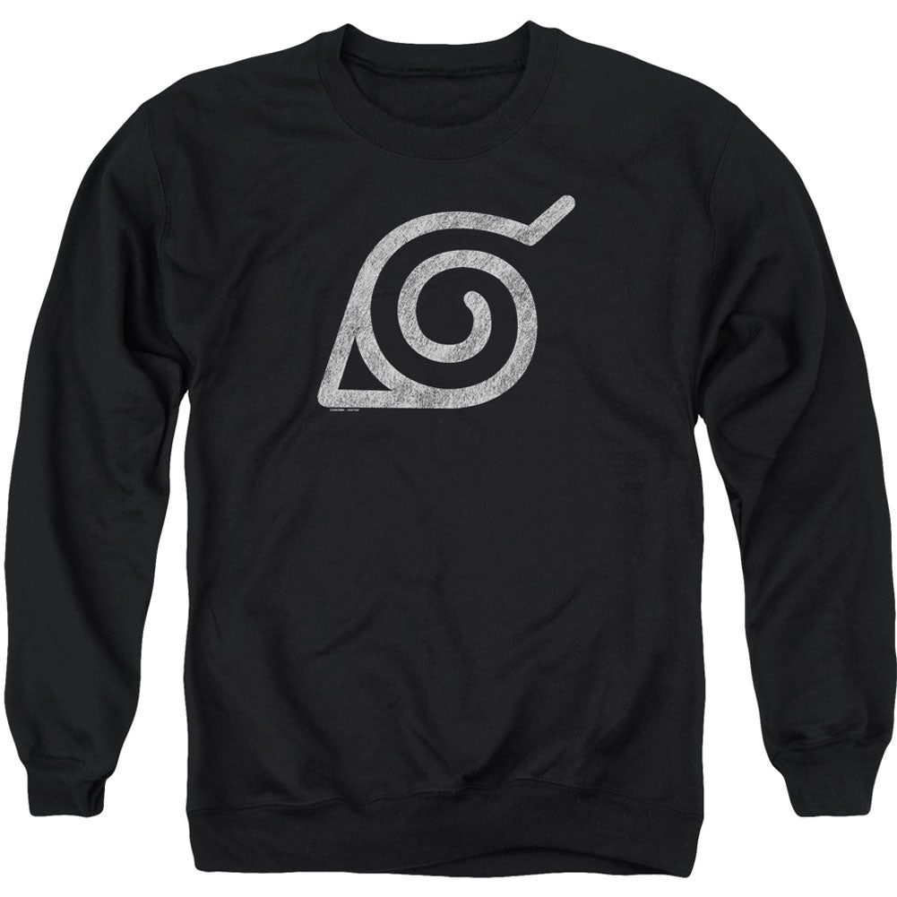 Naruto Distressed Leaves Symbol Adult Sweatshirt Front