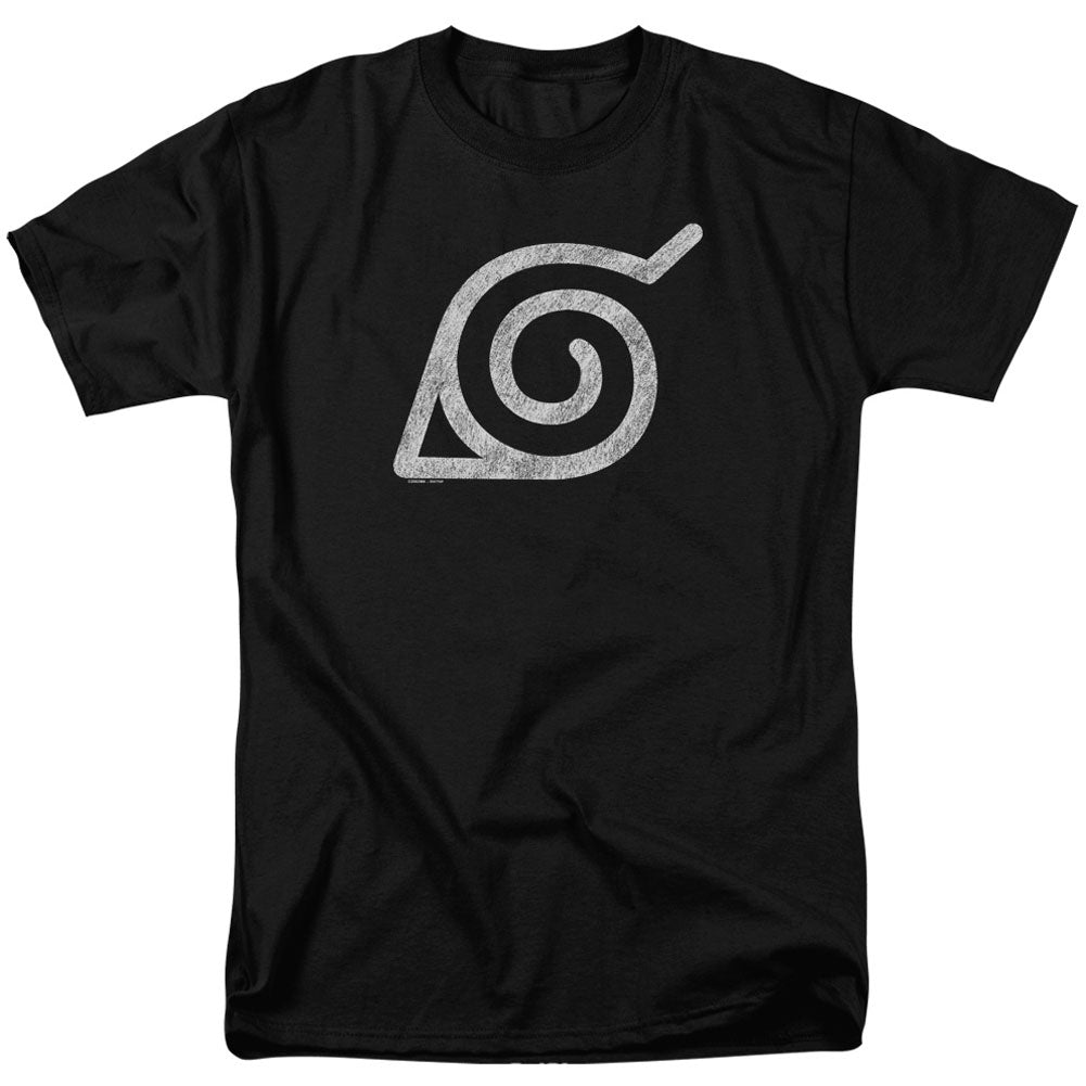 Naruto Distressed Leaves Symbol Adult T-shirt Front