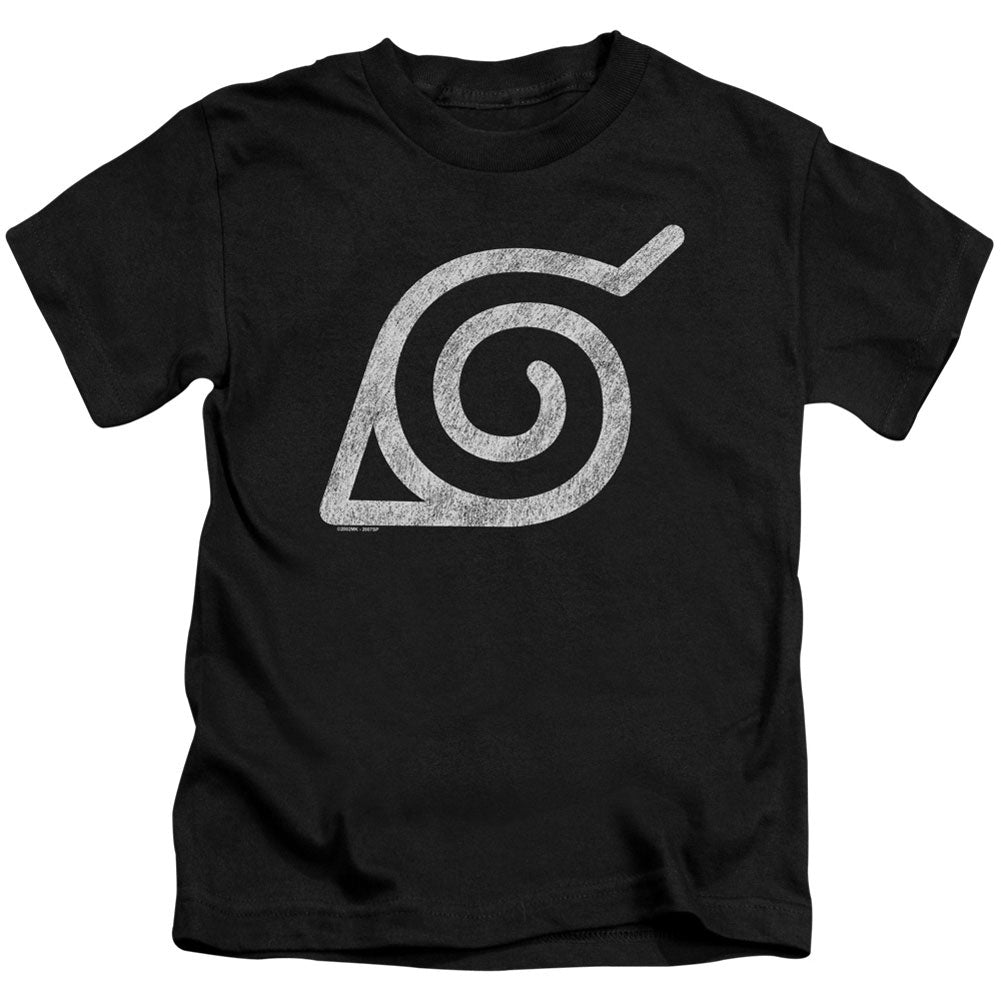 Naruto Distressed Leaves Symbol Juvenile Childrens T-shirt Front