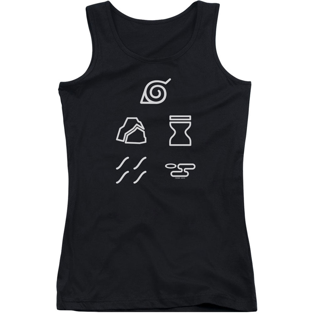Naruto Village Symbols Junior Top Front