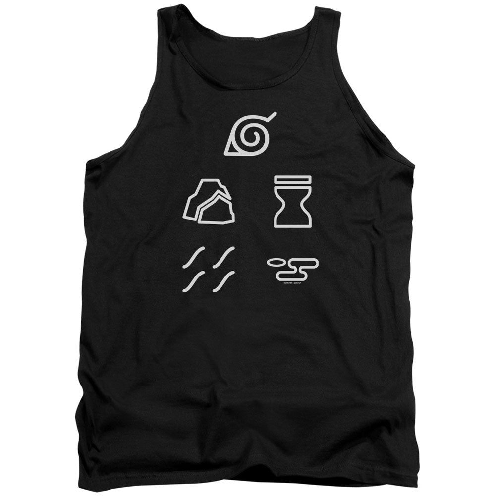 Naruto Village Symbols Mens Tank Front