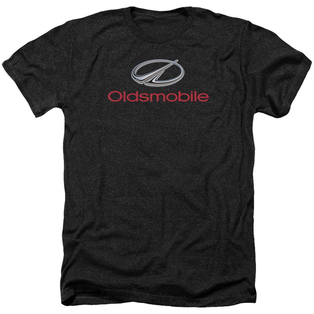 Oldsmobile Modern Logo Adult Heather 40% Poly T-shirt Front