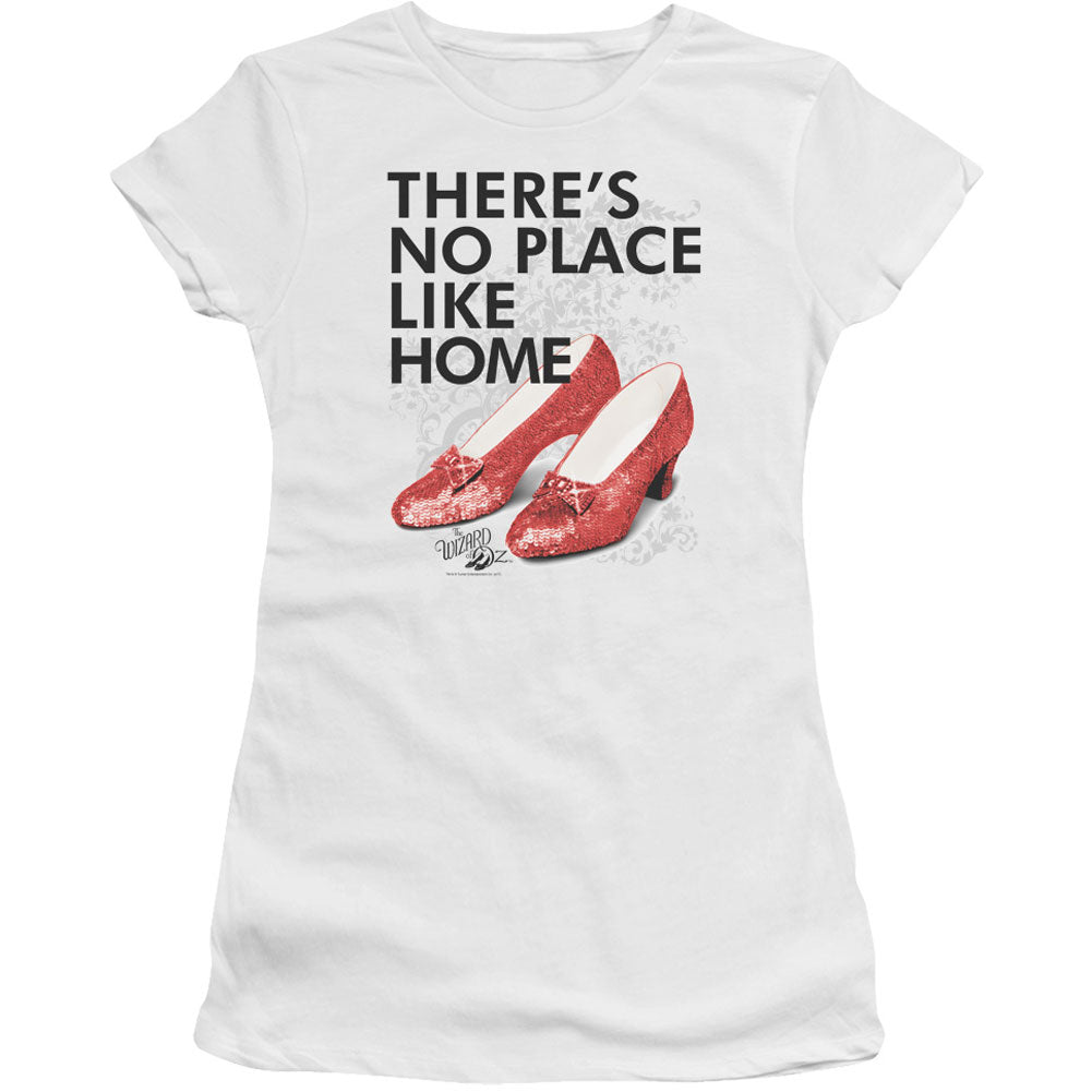 Wizard Of Oz No Place Like Home Cap Sleeve Junior Top Front