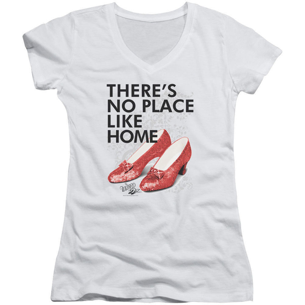Wizard Of Oz No Place Like Home V-Neck Junior Top Front