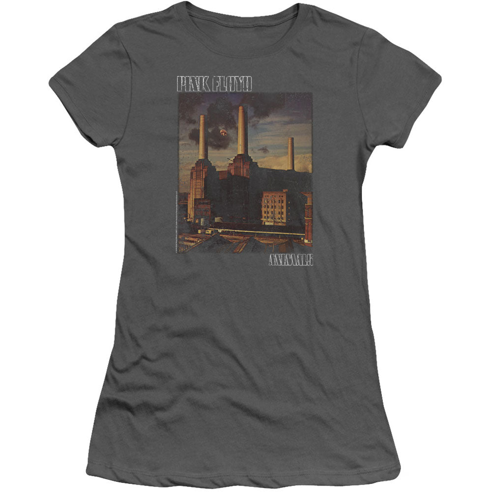 Pink Floyd Faded Animals Cap Sleeve Junior Top Front