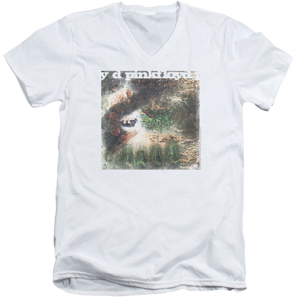 Pink Floyd Saucerful Of Secrets Adult V-Neck Slim Fit T-shirt Front