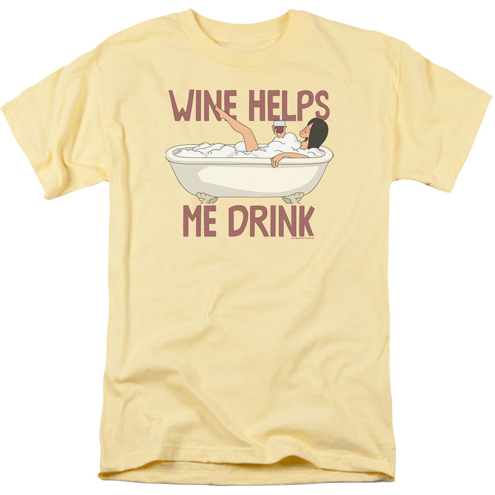 Bobs Burgers Wine Helps Adult T-shirt Front