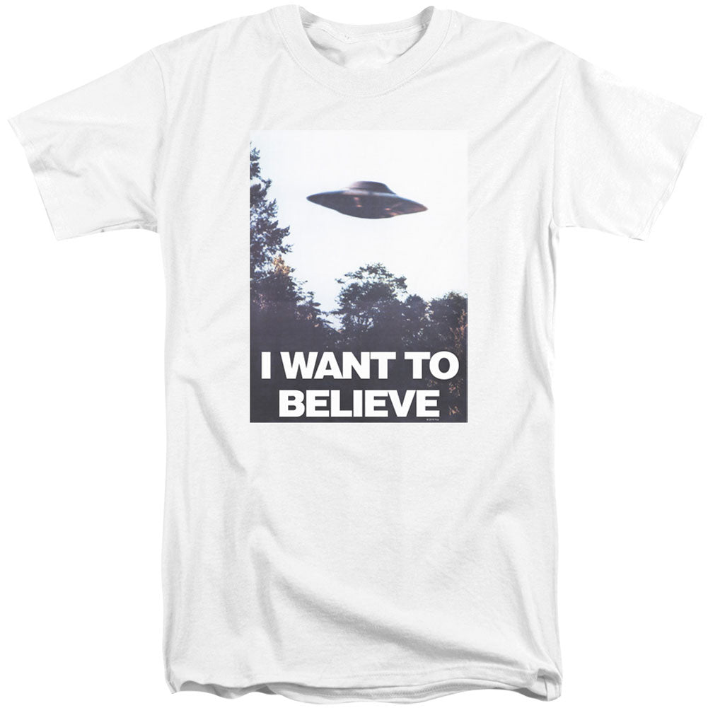 X Files Believe Poster Adult Tall T-shirt Tall Front