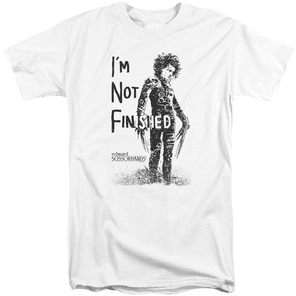 Edward Scissorhands Not Finished Adult Tall T-shirt Tall Front