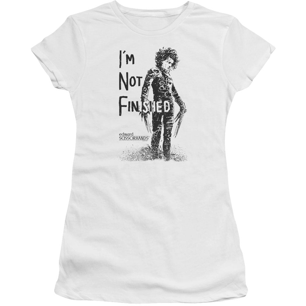 Edward Scissorhands Not Finished Cap Sleeve Junior Top Front