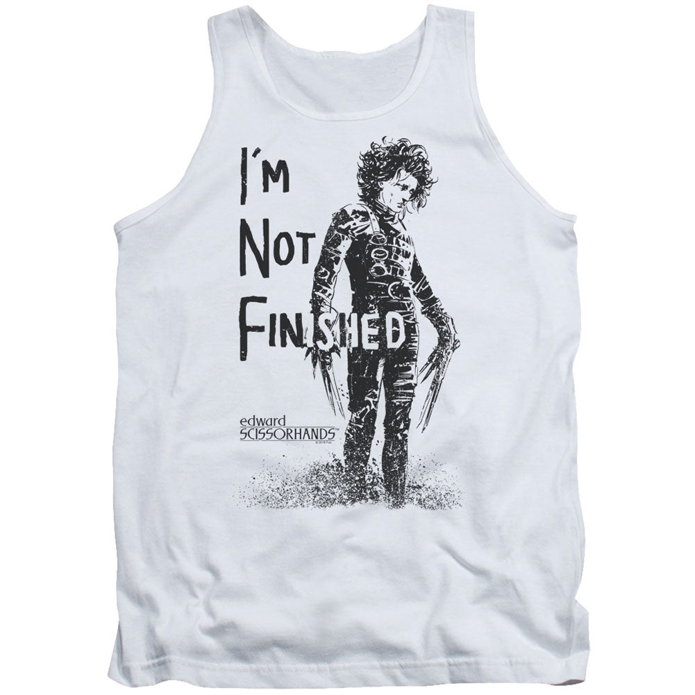 Edward Scissorhands Not Finished Mens Tank Front