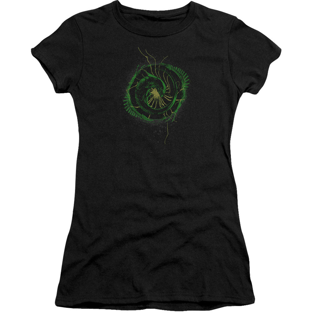 Alien Xenomorph Shield Cap Sleeve Junior Top Front