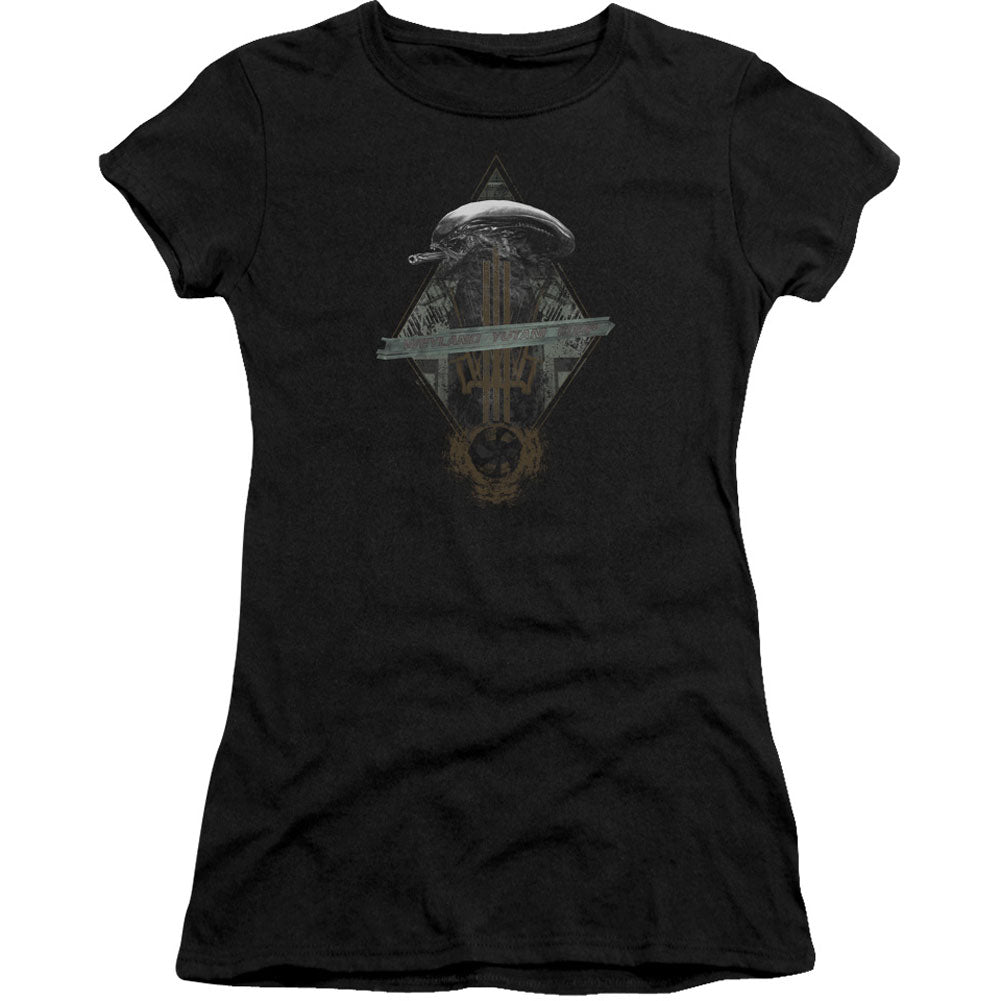Alien Prison Planet Collage Cap Sleeve Junior Top Front