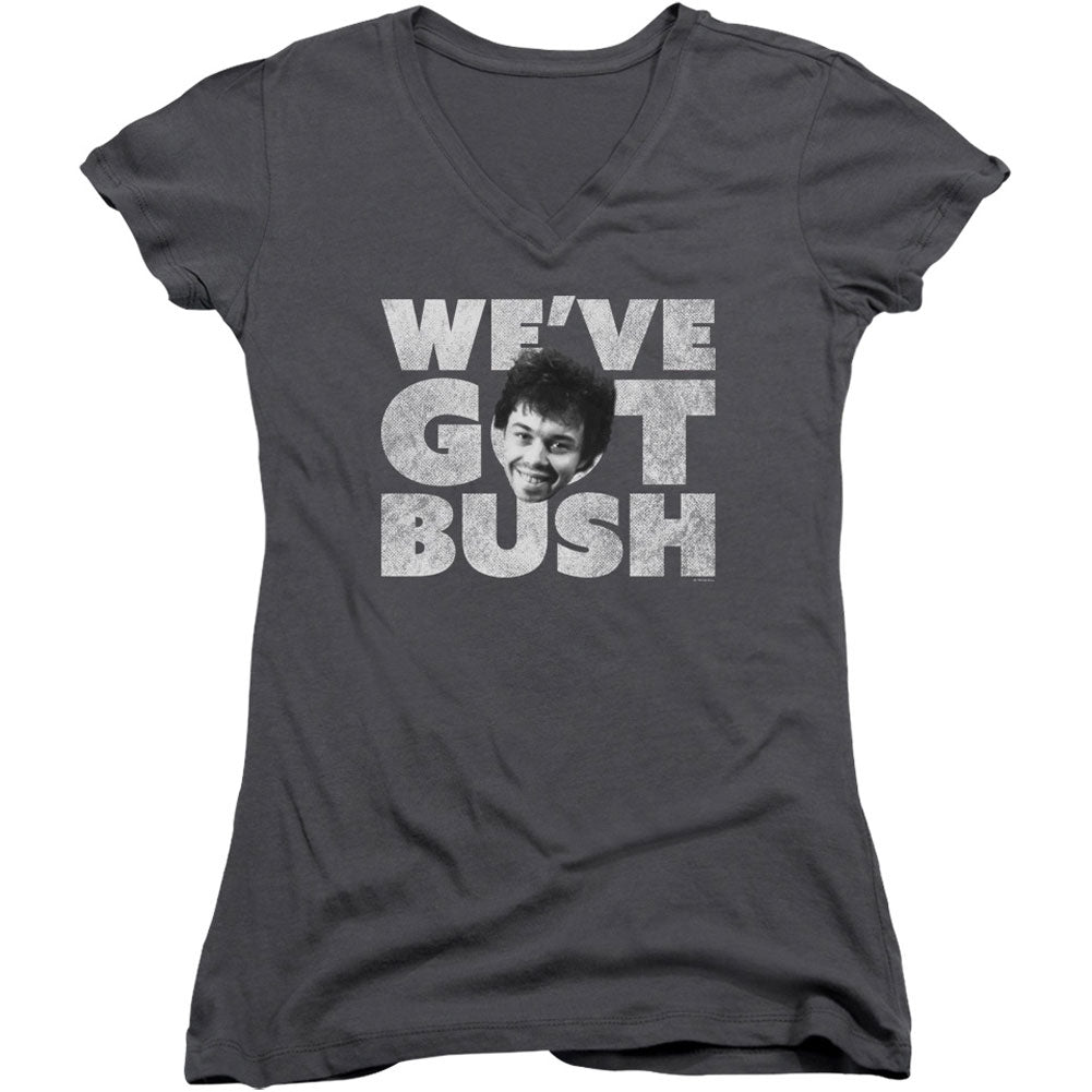 Revenge Of The Nerds Weve Got Bush V-Neck Junior Top Front