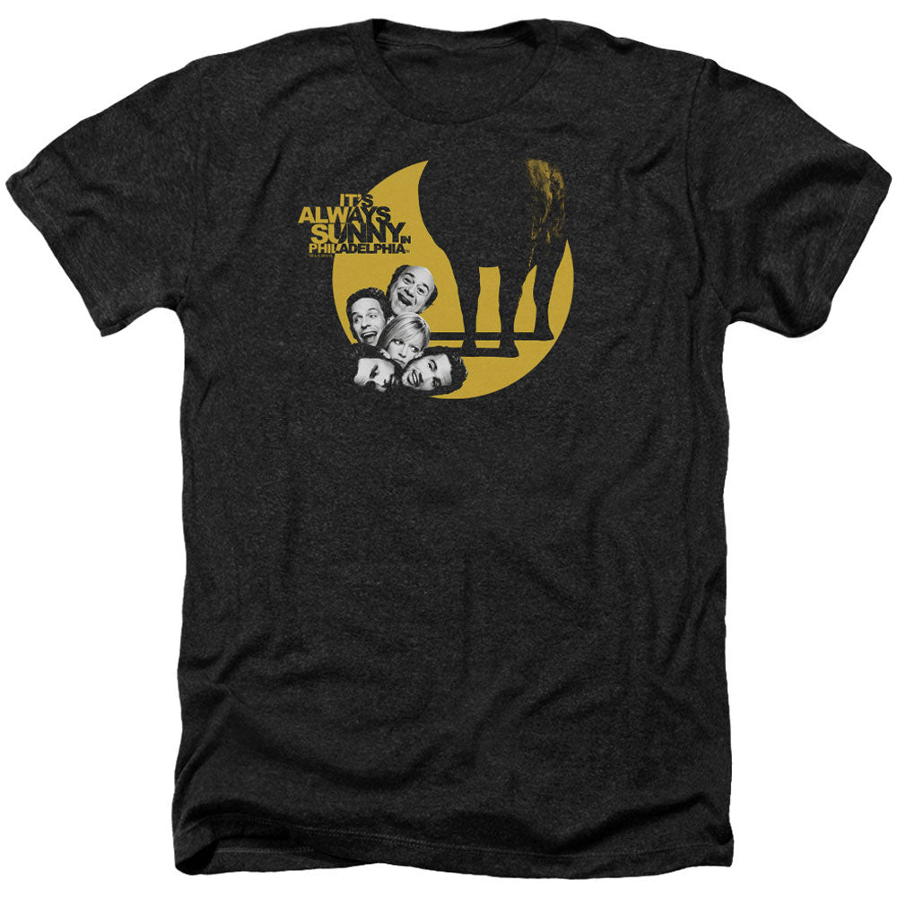 Its Always Sunny In Philadelphia Pile Adult Heather 40% Poly T-shirt Front