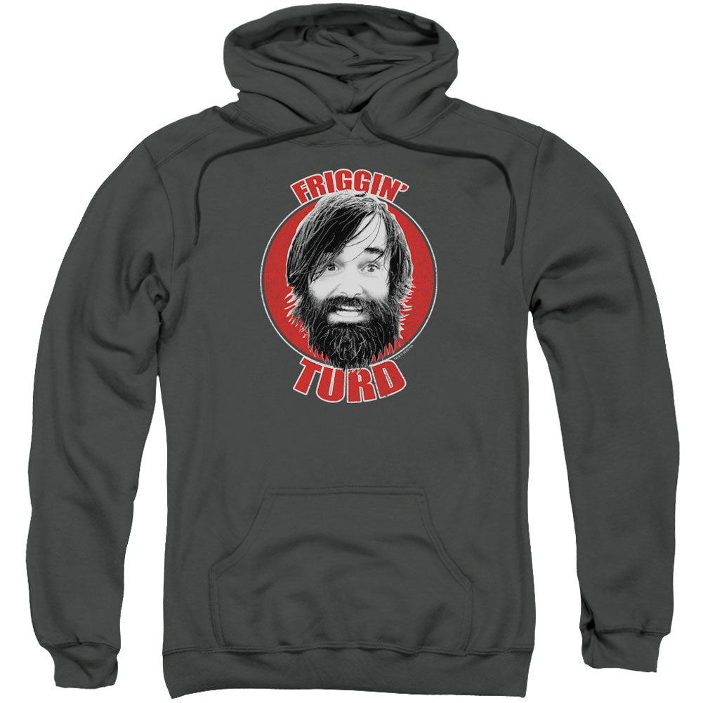 Last Man On Earth Friggin Turd Adult 25% Poly Hooded Sweatshirt Front