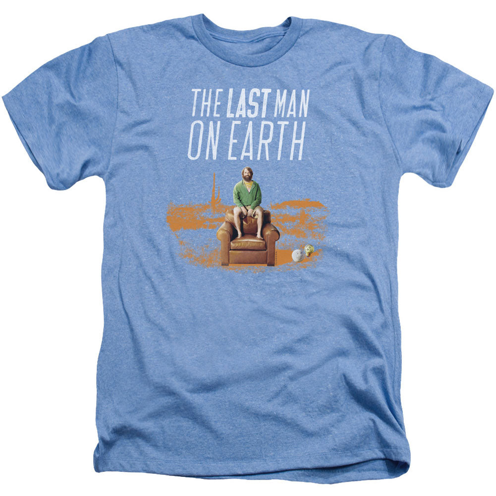 Last Man On Earth Phil On Chair Adult Heather 40% Poly T-shirt Front