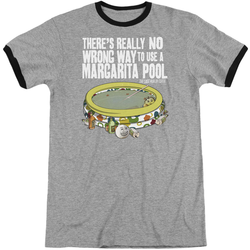 Last Man On Earth Margarita Pool Adult Ringer T-shirt Front